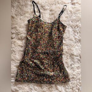 Vintage free people sequin mini slip dress